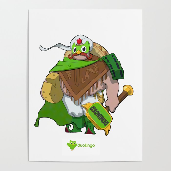 Duolingo Character imaginged Poster by Brahim Bensehoul | Society6