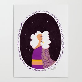 Celestial Woman - Purple Palette Poster