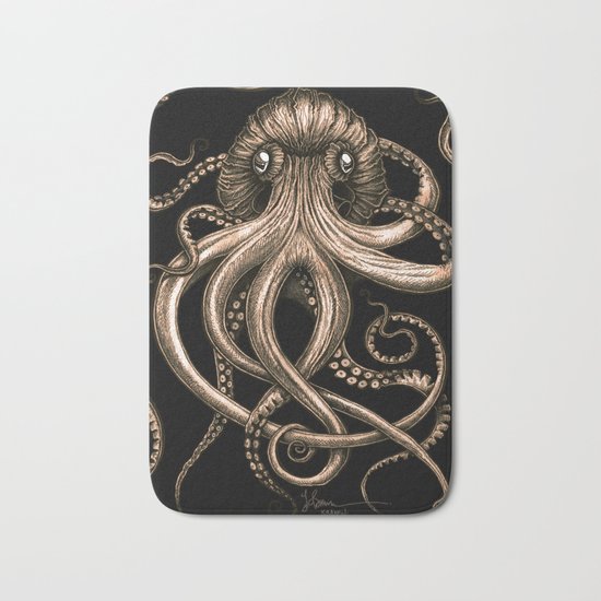 Bronze Kraken Bath Mat