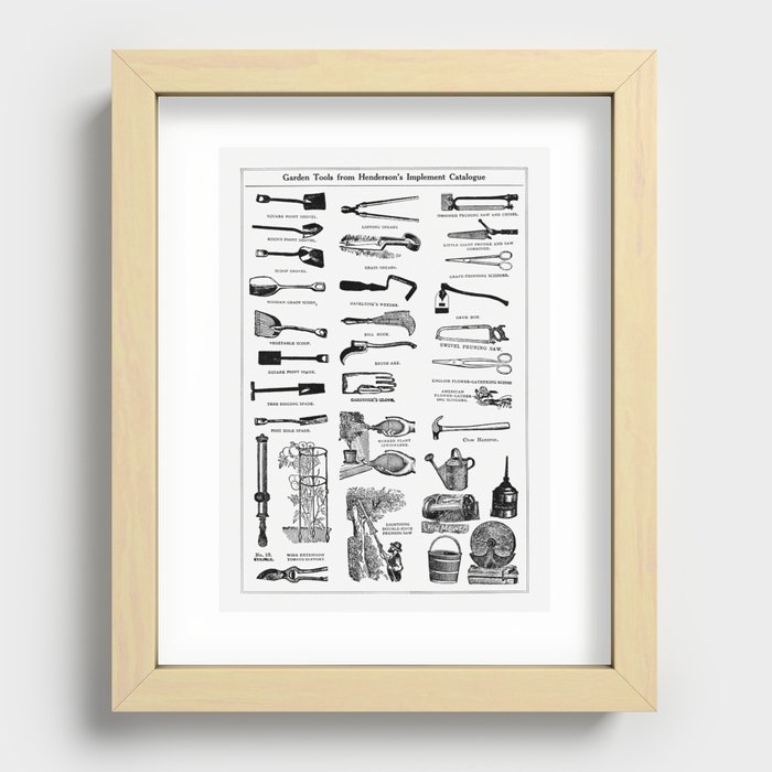 Garden Tools Implement Catalogue Recessed Framed Print