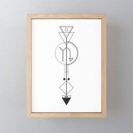 Capricorn Arrow - Geometric Astrology Framed Mini Art Print