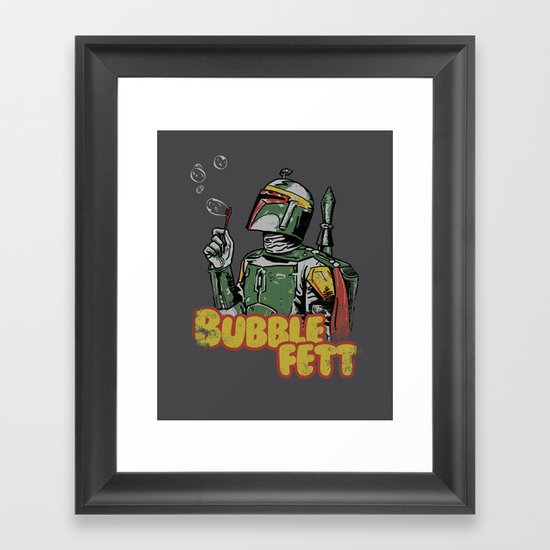 Bubble Fett Framed Art Print