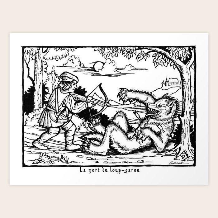 Werewolf Hunting Medieval Style Art Print By Viktorius Art Society6