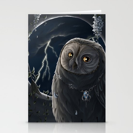 solar owl jupiter Stationery Cards