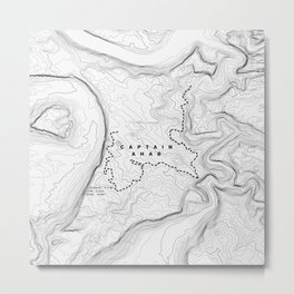 Captain Ahab Trail Map Metal Print | Mountainbiking, Adventure, Outdoors, Mountains, Trails, Digital, Typography, Graphicdesign, Mtb, Utah 