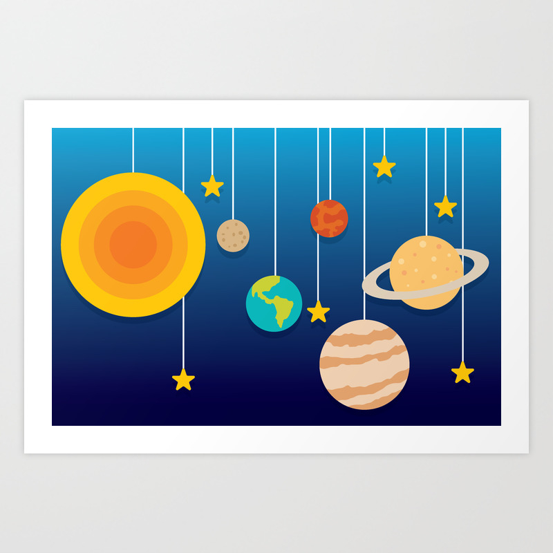 Science Class Diorama Of The Solar System Art Print By Enjoy Everything Society6