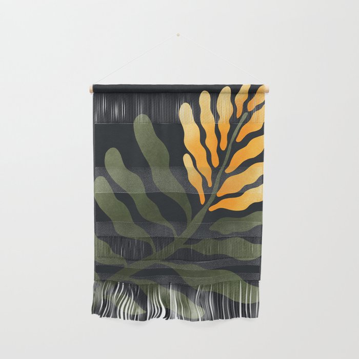 Abstract Goldenrod Botanical Flower Wall Hanging