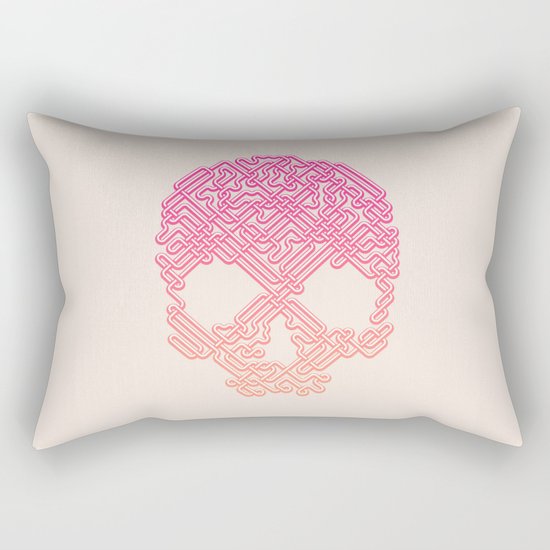 Labyrinthine Skull - Tropical Rectangular Pillow