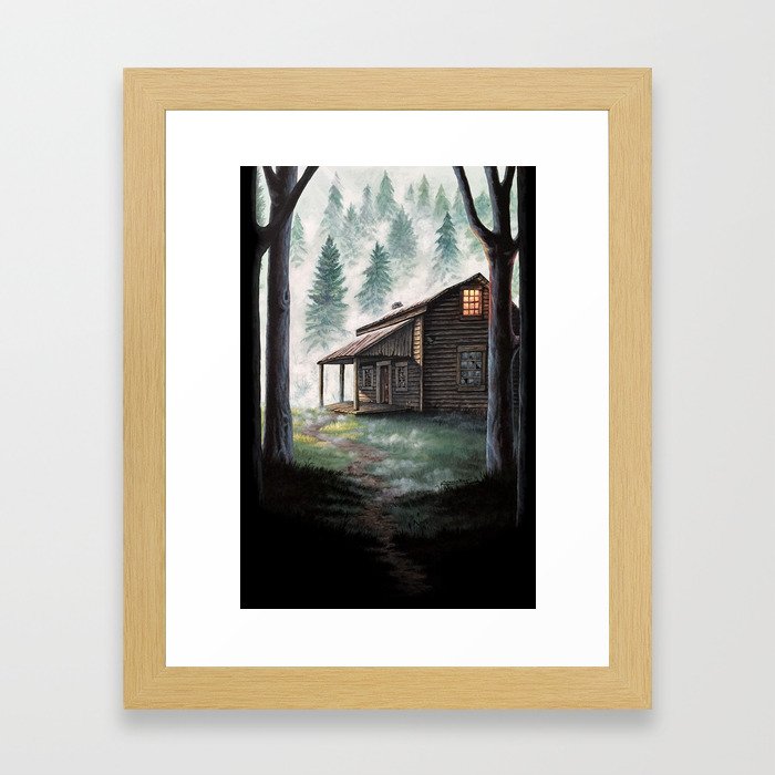 Cabin in the Pines Framed Art Print