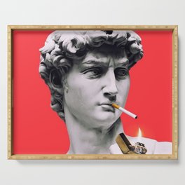 The Statue of David (Michelangelo) with Cigarette Serving Tray
