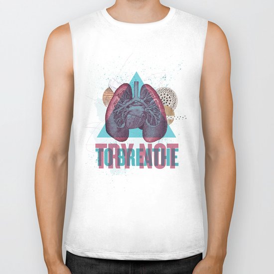 TRY NOT TO BREATHE Biker Tank
