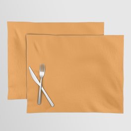 From Crayon Box – Neon Orange - Carrot Orange Solid Color Placemat