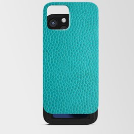 Textured Faux Leather - Turquoise iPhone Card Case