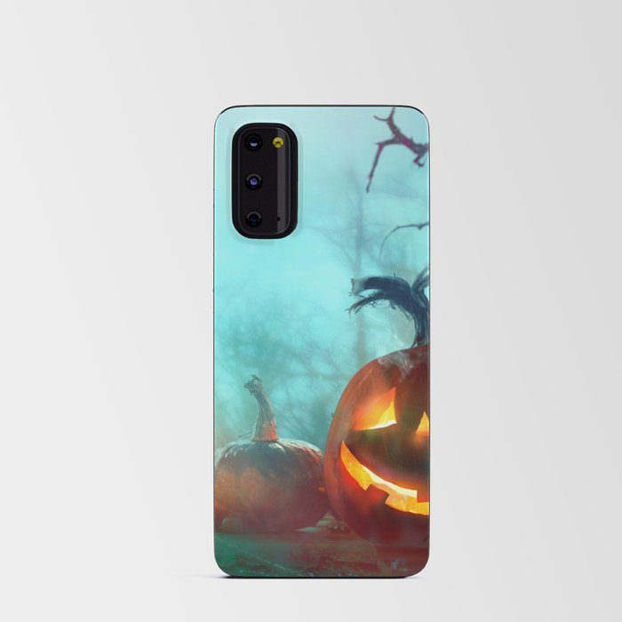 Halloween Background with Pumpkins Android Card Case