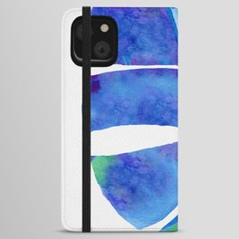 Glorious Blue Leaf iPhone Wallet Case