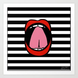 Tongue To The Spot! Art Print