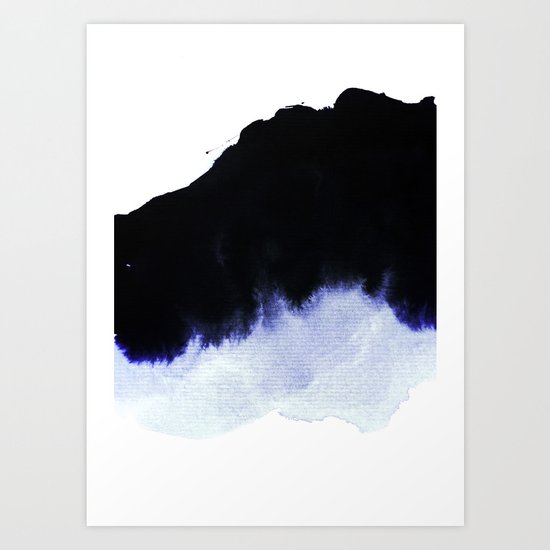 black & blue Art Print