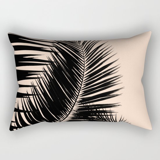 Palms on Pale Pink Rectangular Pillow
