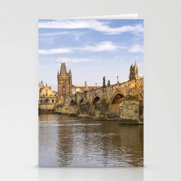 Vltava with Charles Bridge in Prague Stationery Cards
