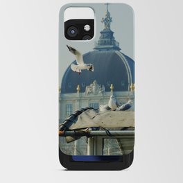 Seagulls of the Rhône river | Hôtel-Dieu, emblematic building of Lyon  iPhone Card Case