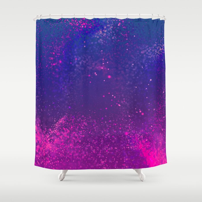 Abstract Hot Pink Purple Lavender Gradient Nebula Shower Curtain