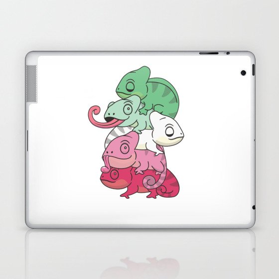 Abrosexual Flag Pride Lgbtq Chameleon Pile Laptop & iPad Skin