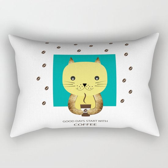 Good days start with coffee Rectangular Pillow
