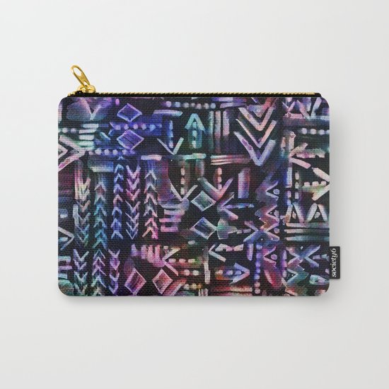 Tapa Tribal Black Carry-All Pouch