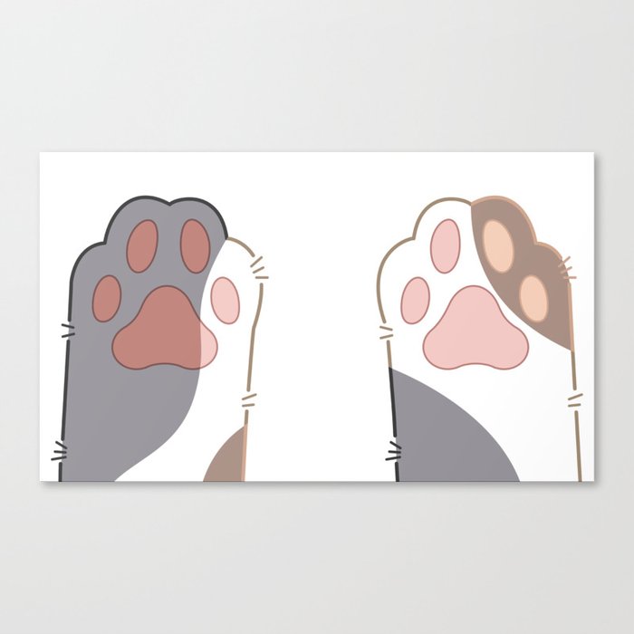 Mixed Bean Cat Paws Canvas Print