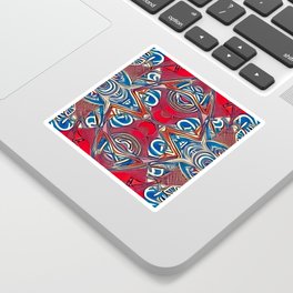 Matisse inspired style pattern Sticker