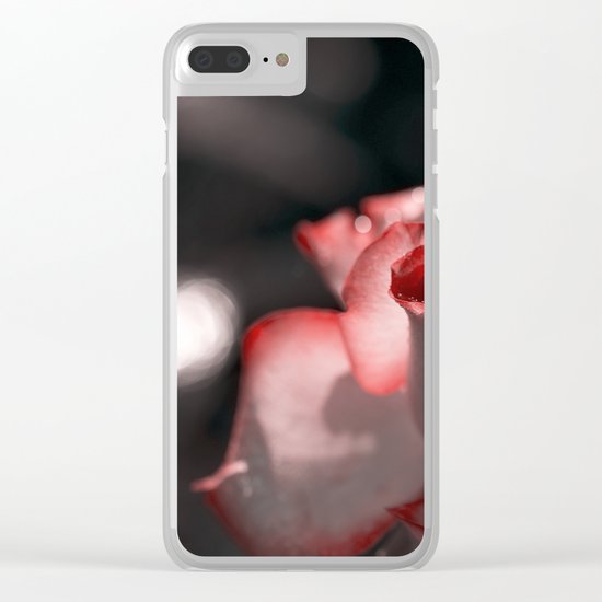 Pink floral Rose Flower - Flowers with sparkling waterdroplets on #Society6 Clear iPhone Case