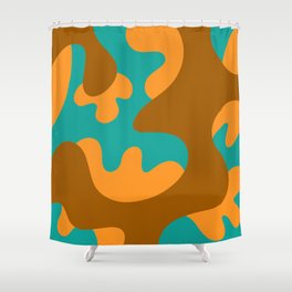 Big spotted color pattern 2 Shower Curtain