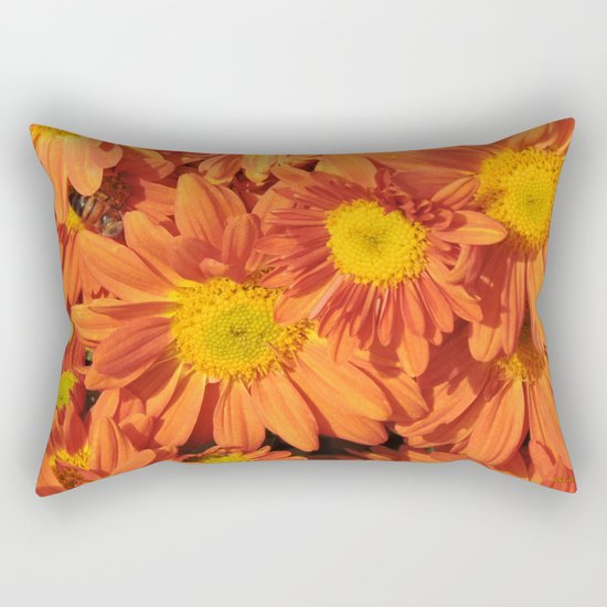 Petals a L'orange Rectangular Pillow
