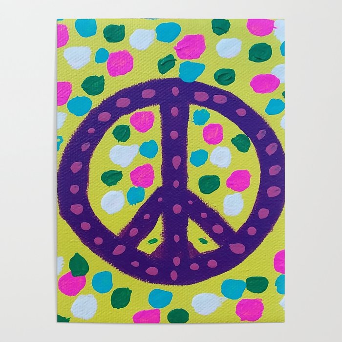 Download Colorful Abstract Peace Sign Poster By Daniellegensler Society6