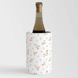 Tiny Floral Pattern - Pink Wine Chiller