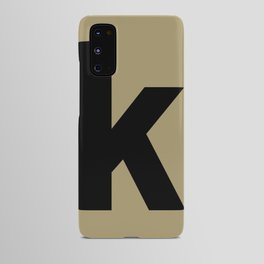 letter K (Black & Sand) Android Case