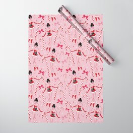 Candy Cane Girl Wrapping Paper