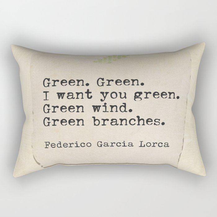 Federico García Lorca vers 3 Rectangular Pillow
