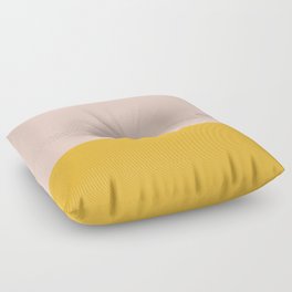 Blush Pink and Mustard Yellow Minimalist Color Block Floor Pillow