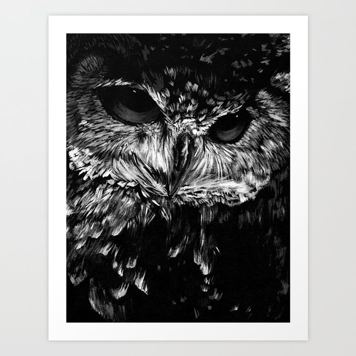 Wise owl Art Print