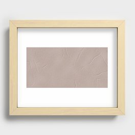 Soft beige concrete scratched wall Recessed Framed Print