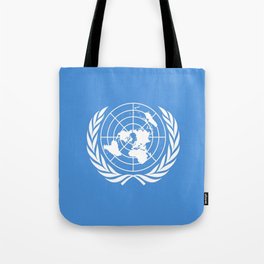 Flag on United nations -Un,World,peace,Unesco,Unicef,human rights,sky,blue,pacific,people,state,onu Tote Bag