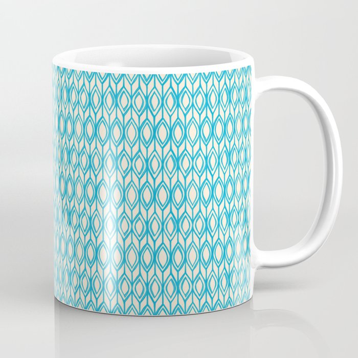 Tulip Knit in blue & cream Coffee Mug
