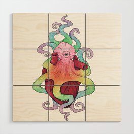 Third Eye Octopus Wood Wall Art