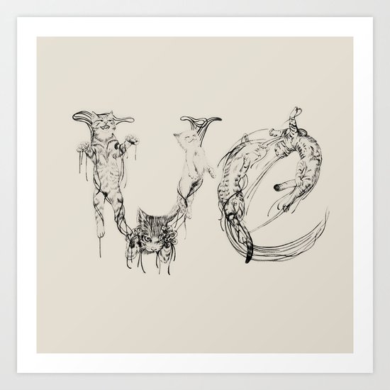 Ve - Meaw Art Print