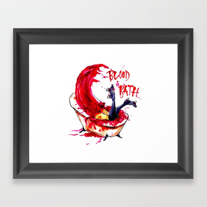 Blood Bath Roller Derby Framed Art Print