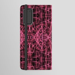Liquid Light Series 48 ~ Red Abstract Fractal Pattern Android Wallet Case