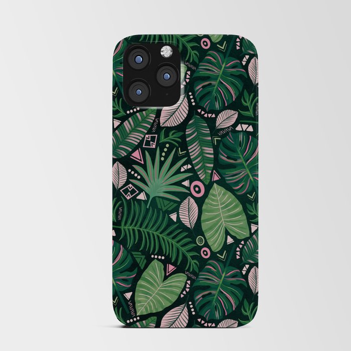 Aztec Jungle Leaves iPhone Card Case