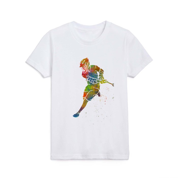Lacrosse in watercolor Kids T Shirt