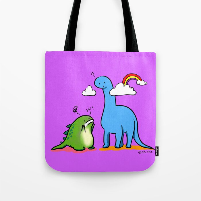 Talking Dinosaurs - Height Issue Tote Bag